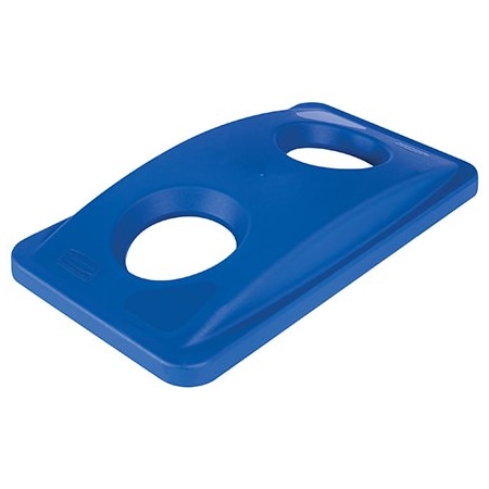 Rubbermaid Rubbermaid Slim JimRecycling Bottle and Can Lid - 23 Gallon, Blue BUY00031020